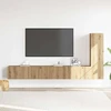TV staliukas 3 dalių sieninis televizoriaus spintelės komplektas Artisan Oak