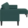 Sofa Sofos komplektas su pagalve Tamsiai žalia Poliesteris