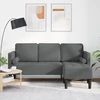 Sofa Sofos komplektas su pagalve Tamsiai pilka Poliesteris