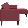 Sofa Sofos komplektas Vyno raudona 173 x 131 x 67 cm Poliesteris