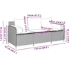 Sodo sofa su pagalvėlėmis, 3 sėdimos vietos, pilka, poliratanas