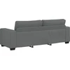 Trivietė sofa, tamsiai pilka, 220x77x82 cm, audinys