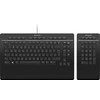 3Dconnexion Klaviatūra Pro su skaičių klaviatūra - Pilno dydžio (100%) - USB + RF belaidė + Bluetooth - Žirkliniai klavišų jungikliai - QWERTY - Juodas