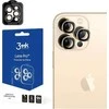 Apple iPhone 13 Pro Max / 13 Pro 9H Apsauginis stiklas kamerai 3mk Lens Protection Pro serijos objektyvas – auksinis