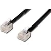 4 laidų telefono laidas, RJ11 M - RJ11 M, 6 m, juoda, ADSL modemo taupymui