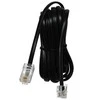Telefono kabelis, 4 gyslų, RJ11 - RJ45 M, 3m, plokščias, juodas