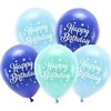 Party Deco Balionų rinkinys "Happy Birthday" 26cm 5 vnt