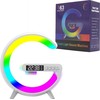 4kom.pl ECOBOX* Naktinė lempa LED Įkroviklis INDUKCYJNA QI Garsiakalbis ZEGAR BUDZIK RGB MAŁA