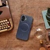 Oem GENTLEMAN MAG COVER dėklas suderinamas su MagSafe skirtas Apple iPhone 14 Pro mėlynos spalvos