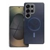 4Kom Oem GENTLEMAN MAG COVER dėklas suderinamas su MagSafe skirtas Samsung Galaxy S25 Ultra mėlynos spalvos