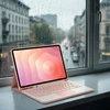 4kom.pl Dėklas su klaviatūra Bluetooth do Samsung Galaxy Tab A11+ Plus rožinė - ochronne su podstawką