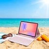 4kom.pl Apsauginis dėklas su klaviatūra skirtas Galaxy Tab S10 Lite 10.9'' SM-X406 SM-X400 2025 rožinis