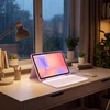 4kom.pl Apsauginis dėklas su klaviatūra skirtas Galaxy Tab S10 Lite 10.9'' SM-X406 SM-X400 2025 rožinis
