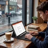 4kom.pl Dėklas su klaviatūra skirtas Lenovo Tab One TB305FU – apsauginis su stovu, prieiga prie prievadų ir mygtukų