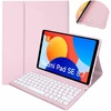 4kom.pl Dėklas su magnetyczną klaviatura Bluetooth do Xiaomi Redmi Pad SE 8.7 2024, rožinė