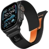 Tech-Protect NYLON ELITE Watch 8 / 9 / 10 / 11 / 12 / SE / ULTRA (44 / 45 / 46 / 49 MM) JUODA/ORANŽINĖ