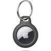 Dėklas Tech-Protect Rough Apple AirTag with ring – juodos spalvos