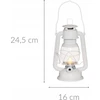 4Living Uragano žibintas LED mirganti liepsna balta 24,5 cm