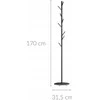 4Living Pastatoma drabužių kabykla „Mare“, 170 cm, juoda