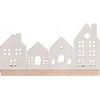 4Living Porcelanowa podstawka pod świeczki miasteczko, 30 x 8 x 16 cm