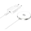 4smarts belaidis įkroviklis Qi2/MagSafe įkrovimo rinkinys 25W, 1,5 m, baltas