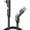 Kabelis USB 4smarts USB-A - USB-C 1.5 m Grafitowy (541457)