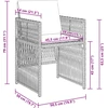 Sodo valgomojo komplektas 5 pcs Smėlio