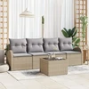 Sodo Sofų Rinkinys Smėlio 55 x 55 x 37 cm poliratanas