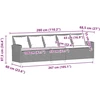 Sodo sofa, 5 vietų, su pagalvėlėmis, juoda, poliratanas