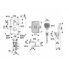 5759-501-81 / KFA / MALAGA / Rinkinys NATRYSKOWY PODTYNKOWY TERMOSTAT , Juodas /