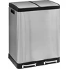 5five Simply Smart Steel Dviejų skyrių šiukšliadėžė Ariane, nerūdijančio plieno, su pedalu, 2 x 30 l