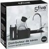5five Simply Smart Skysčių indų dozatorius + šepetėlis + viela, juoda spalva