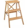 5five Simply Smart Bamboo Sulankstomos kopėčios, žemos, bambukinės, 3 pakopos, 63,5 cm