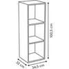 5five Simply Smart 5five Modulinė lentyna su 3 skyriais, 34,5 x 32 x 100,5 cm