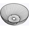 5five Simply Smart Ažūrinis vaisių dubuo iš juodo lenkto metalo ant trijų rutulinių kojelių BLAC TORSADE FRUIT BASKET 30cm