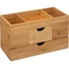 5five Simply Smart Bamboo Bambuko rašomasis staliukas, 2 stalčiai, 24x12x14 cm