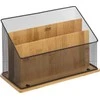 5five Simply Smart Bamboo Korespondencijos organizatorius, bambuko metalas, 20 x 14 x 29 cm