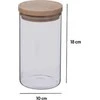 5five Simply Smart Bamboo Birių maisto produktų talpa su bambukiniu dangteliu, sandari, 1 l