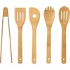 5five Simply Smart Bamboo Virtuvės aksesuarų rinkinys bambukiniame bloke: 6 peiliai ir 5 indai
