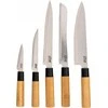 5five Simply Smart Bamboo Virtuvės aksesuarų rinkinys bambukiniame bloke: 6 peiliai ir 5 indai