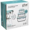 5five Simply Smart Stiklinių maisto indelių rinkinys 530 ml, 800 ml, 1800 ml, skaidrus
