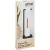 5five Simply Smart Tualeto popieriaus stovas su NATURELO atsargomis, metalinis, juoda spalva