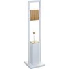 5five Simply Smart Pastatomas baltas metalinis WC šepečio stovas su tualetinio popieriaus laikikliu