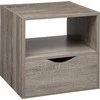 5five Simply Smart Rašomasis staliukas su stalčiumi, 31x31x16 cm, pilka spalva