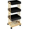 5five Simply Smart Universali mobili lentyna su 4 lygiais, 30 x 41 x 88 cm, juoda