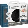 5five Simply Smart 5penki puodų rinkinys su nuimama rankena ir silikoniniais dangteliais, 6 vnt