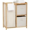 5five Simply Smart Bamboo Bambukinė lentyna su skalbinių krepšeliu TIDY BOX ir konteineriais, 66 x 33,3 x 78,5 cm