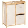 5five Simply Smart Bamboo Bambukinė lentyna su skalbinių krepšeliu TIDY BOX ir konteineriais, 66 x 33,3 x 78,5 cm