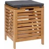5five Simply Smart BAMBOO vonios taburetė su skalbinių krepšeliu, 2in1