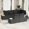 Sodo Sofų Rinkinys 7 vnt. Juoda poliratanas